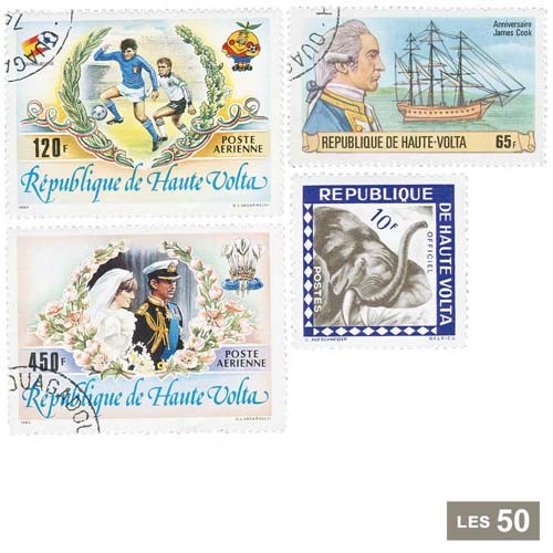25 timbres Haute-Volta