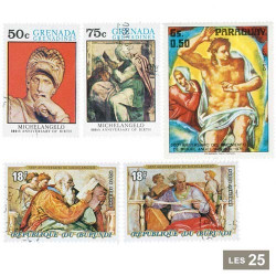 25 timbres Michel-Ange