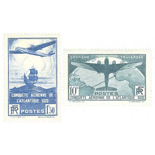 2 timbres traversée de l’Atlantique Sud