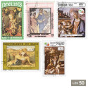 50 timbres Peintres italiens