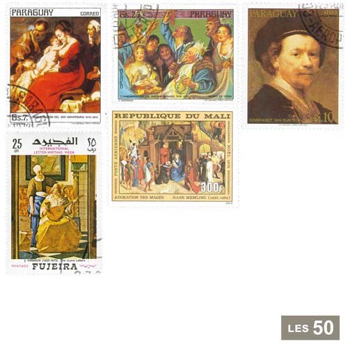 50 timbres Peintres flamands