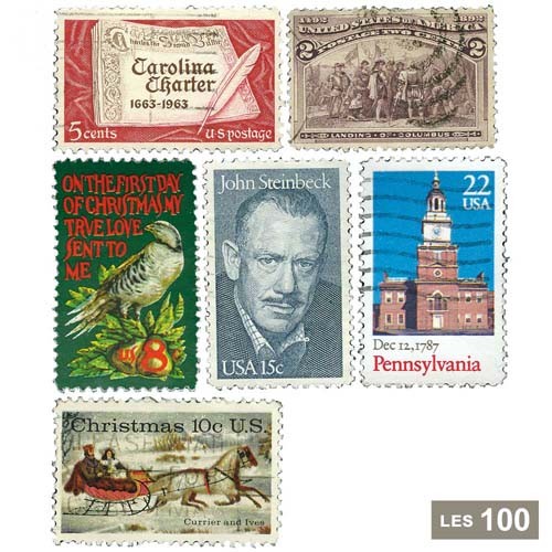 100 timbres États-Unis