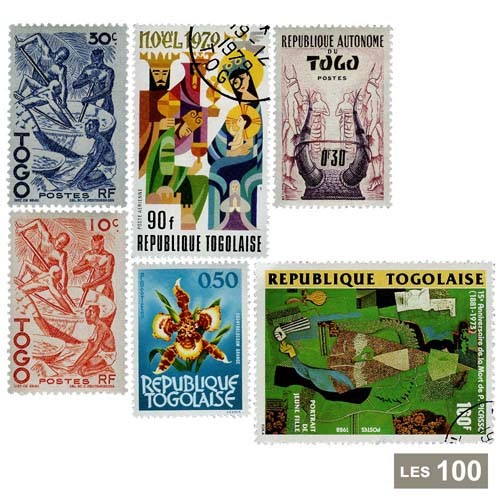 100 timbres Togo à travers l'histoire