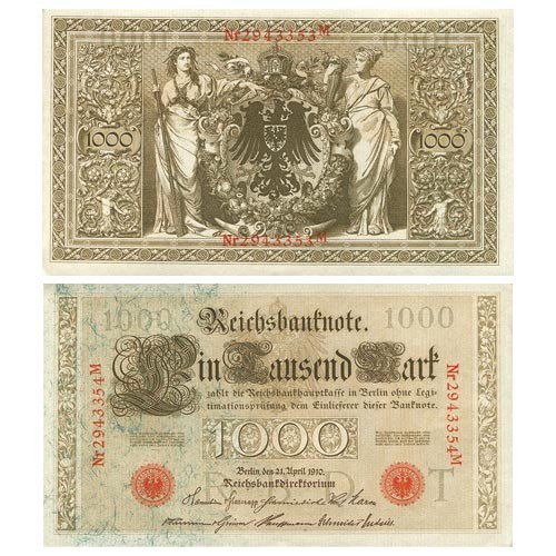 Billet 1 000 Mark Allemagne 1910