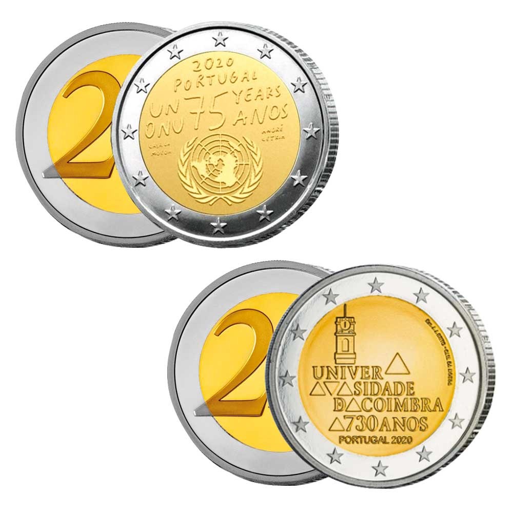 Lot des 2 x 2 Euro Portugal 2020