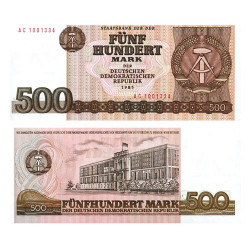 Billets de 200 et 500 Mark 1985