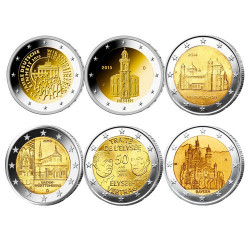  Lot des 12 x 2 Euro Allemagne