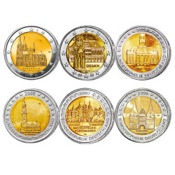  Lot des 12 x 2 Euro Allemagne