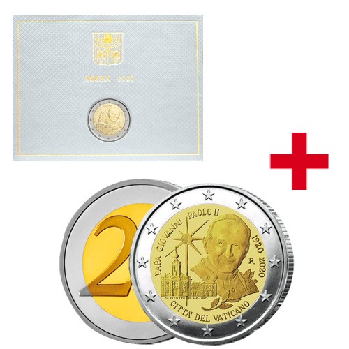 Lot des 2 x 2 Euro Vatican BU-BE 2020 Lot des 2 x 2 Euro Vatican BU-BE 2020