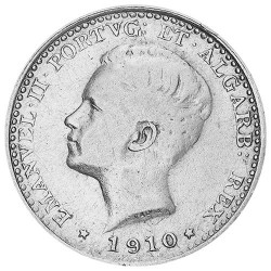 100 Reis Argent Portugal - Manuel II