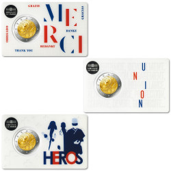 Lot des 3 x 2 Euro France BU 2020