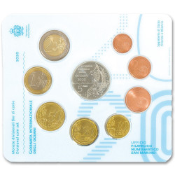 Série Saint-Marin BU 2020 + 5 Euro Argent - Journée mondiale des océans
