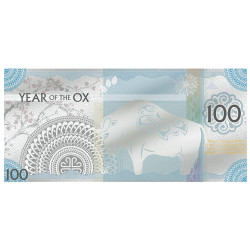 100 Togrog Argent Mongolie 2021 colorisée