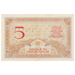 5 Francs Madagascar 1937