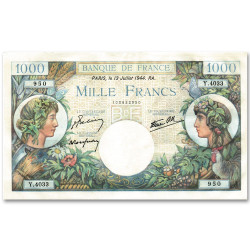 1 000 Francs Commerce et Industrie 1940