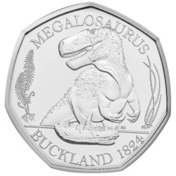 50 Pence Cupronickel Royaume-Uni 2020 - Mégalosaurus