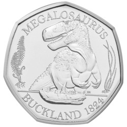 50 Pence Cupronickel Royaume-Uni 2020 - Mégalosaurus