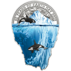 2 000 Francs Argent Cameroun BU 2020 colorisée - 50 ans de la journée de la Terre