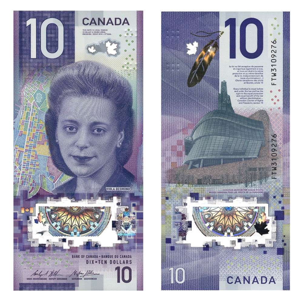 10 Dollars Canada 2018