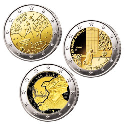 Lot de 3 x 2 Euro 2020