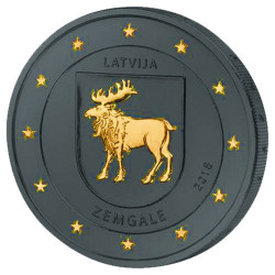 2 Euro Lettonie Ruthénium -...