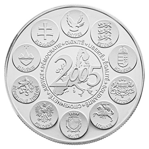 Médaille Naissance de l’Euro Fiduciaire Argent 2005