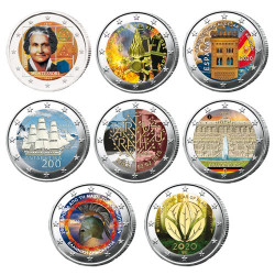 Lot des 8 x 2 Euro...