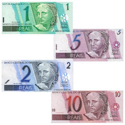 4 Billets Brésil 1997-2003