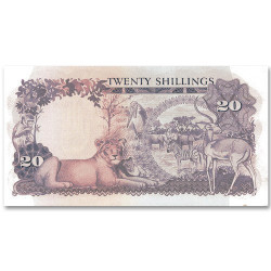 Billet 20 Shillings Ouganda...