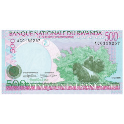 Billet 500 Francs Rwanda 1998