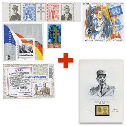 Lot de timbres + Vignette...