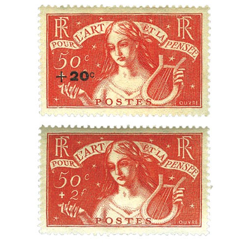 2 timbres 50 c.