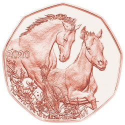 5 Euro Autriche 2020 - Chevaux