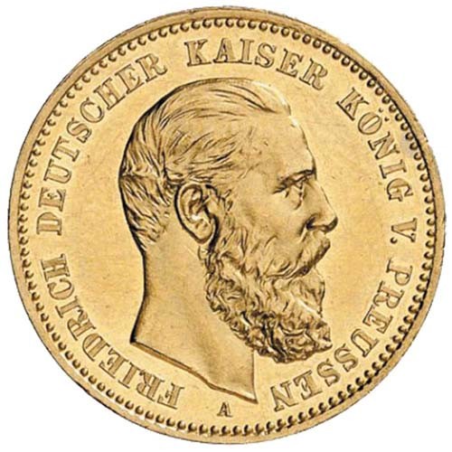 10 Marks Or  Allemagne 1888 - Frederic III