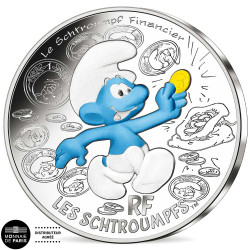 10 Euro colorisée Argent France 2020 - Schtroumpf Financier