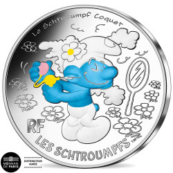 10 Euro colorisée Argent France 2020 - Schtroumpf Coquet