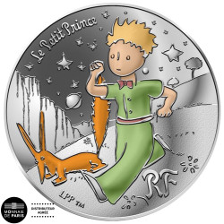 10 Euro Argent France BE 2021 colorisée - Le Petit Prince et le renard