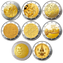 Lot des 23 x 2 Euro commémoratives 2020