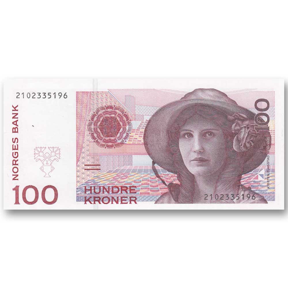 100 Couronnes Norvège 1995 - Kristen Flagstad - théâtre