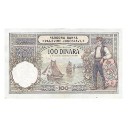100 Dinars Yougoslavie 1929