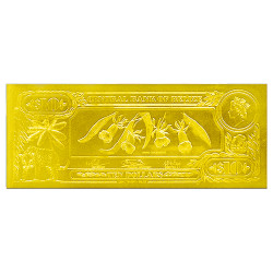 10 Dollars Or Belize 1984 - Orchidée