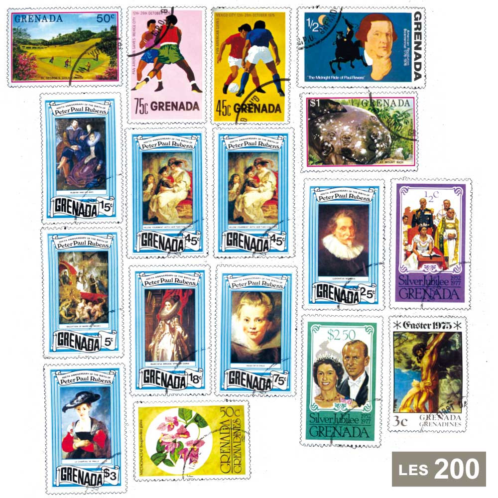 200 timbres Grenade et Grenadine