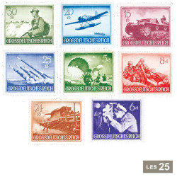 25 timbres IIIe  Reich 1943...