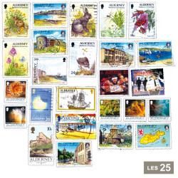25 timbres Alderney