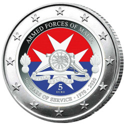 5 Euro Malte BU 2021 colorisée - Forces armées