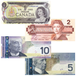 Lot de 4 Billets Canada...