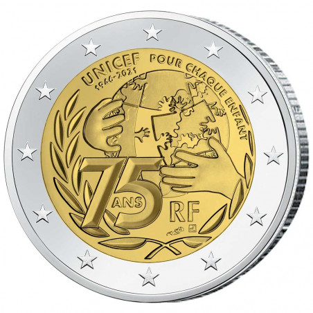 2 Euro France 2021 - 75 ans de l'UNICEF