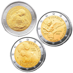 Lot 3 x 2 Euro Saint-Marin...