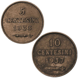 Lot 5 et 10 Cents Saint-Marin