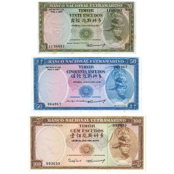 Lot 3 billets Timor Portugais